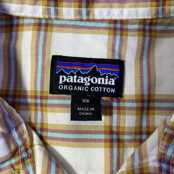 Patagonia short sleve button down shirt small plaid - Picture 6 of 8
